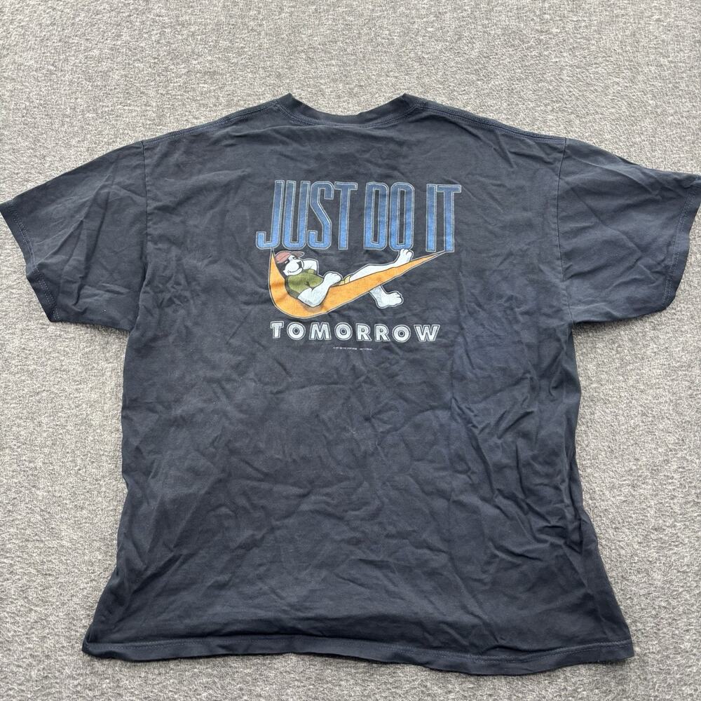 Vintage Big Dogs T-Shirt Nike Check XL Short Sleeves Y2K